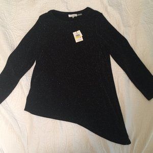 NWT Calvin Klein Black Long Sleeve Top